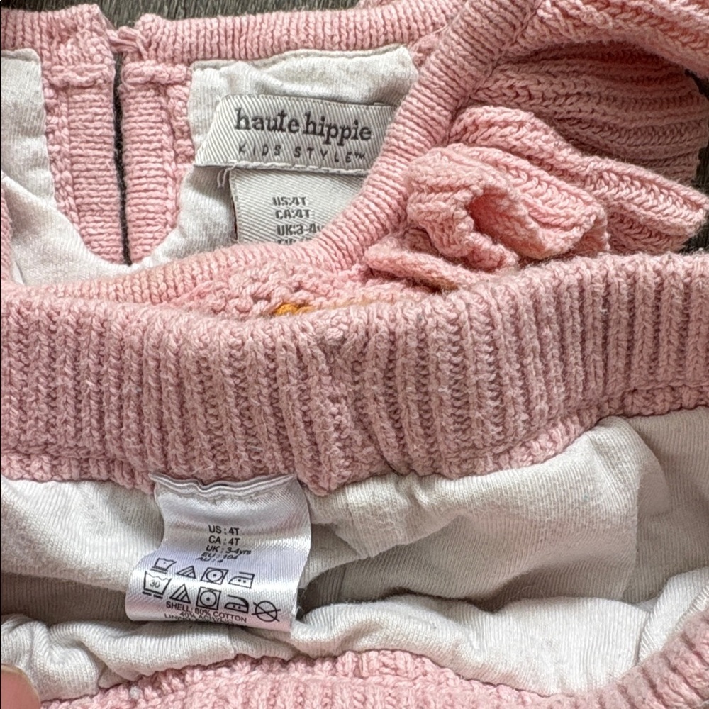 Haute Hippie Crochet Top and Short Set Size 4T - Picture 2 of 2